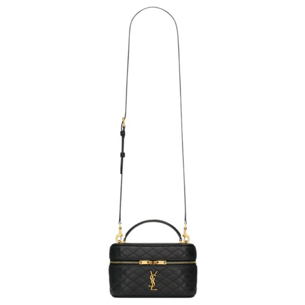 Gaby Vanity Bag in Black Lambskin - YB091