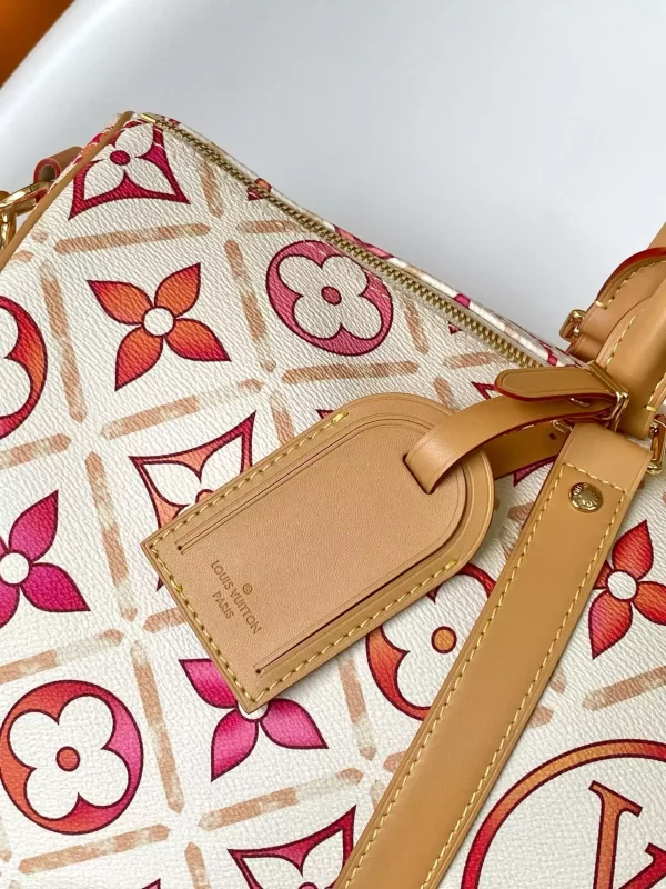 Keepall Bandoulière 45 Coral Monogram Tiles Canvas