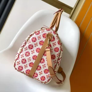 Keepall Bandoulière 45 Coral Monogram Tiles Canvas