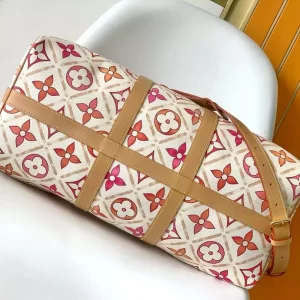 Keepall Bandoulière 45 Coral Monogram Tiles Canvas