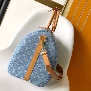 Keepall Bandoulière 45 Sky Denim Monogram Denim