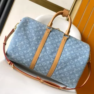 Keepall Bandoulière 45 Sky Denim Monogram Denim