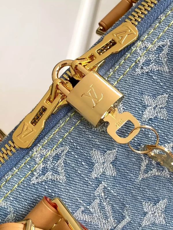 Keepall Bandoulière 45 Sky Denim Monogram Denim