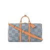 Keepall Bandoulière 50 Blue Damier Denim 3D Cotton Canvas