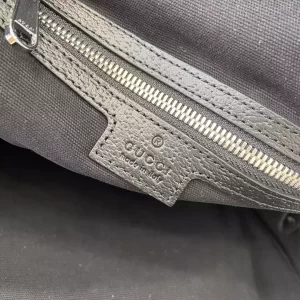 Medium GG Backpack with Tag in Black GG Supreme Canvas