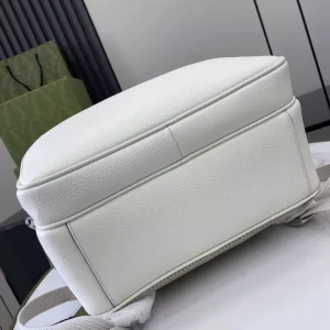 Medium GG Backpack with Tag in White GG Supreme Canvas