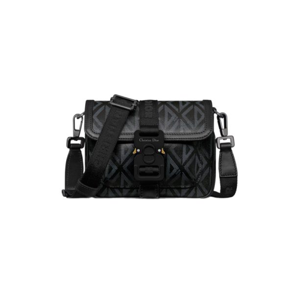 Mini Dior Hit The Road Bag Black CD Diamond Canvas