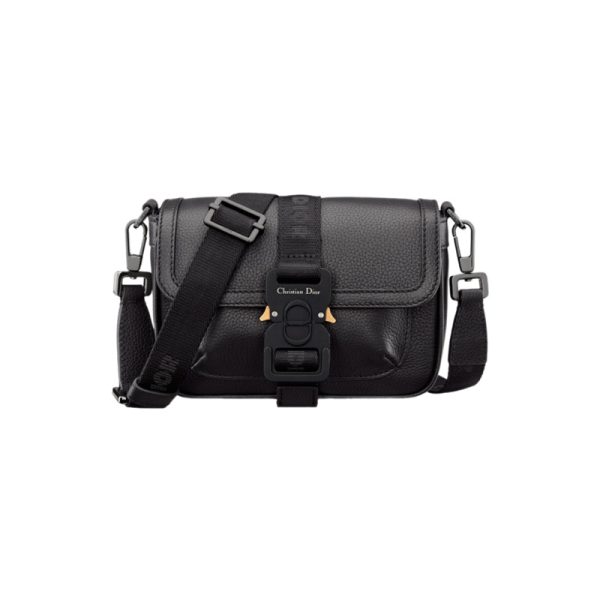 Mini Dior Hit The Road Bag Black Grained Calfskin