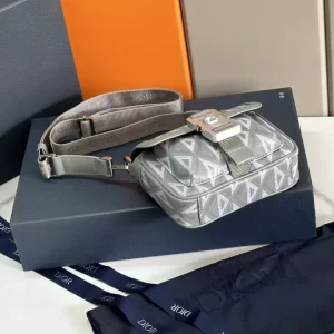 Mini Dior Hit The Road Bag Dior Gray CD Diamond Canvas