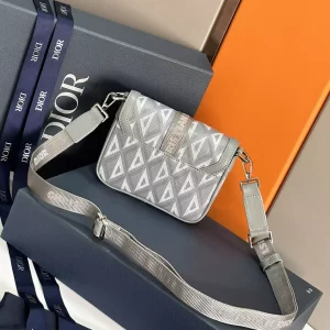 Mini Dior Hit The Road Bag Dior Gray CD Diamond Canvas