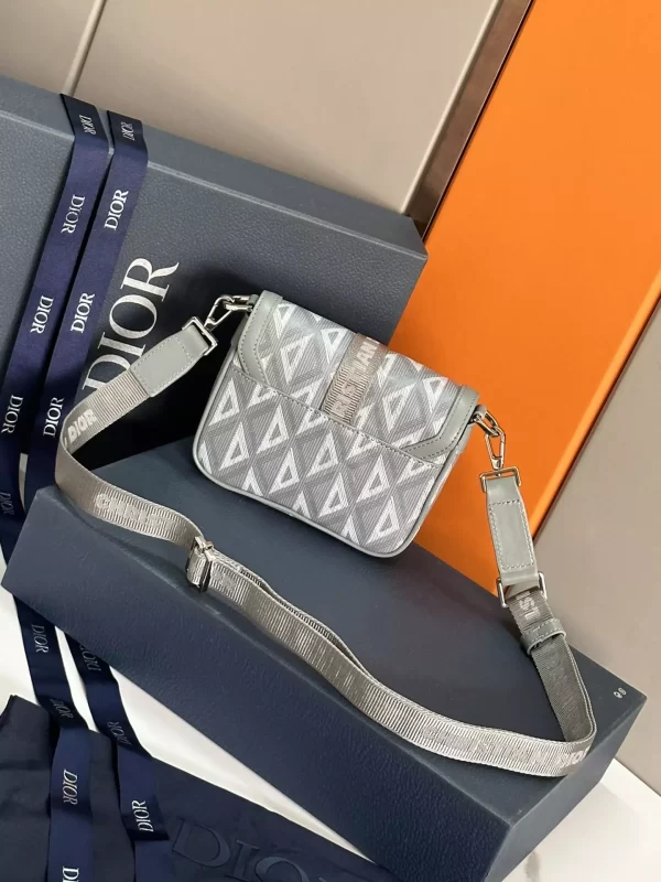 Mini Dior Hit The Road Bag Dior Gray CD Diamond Canvas