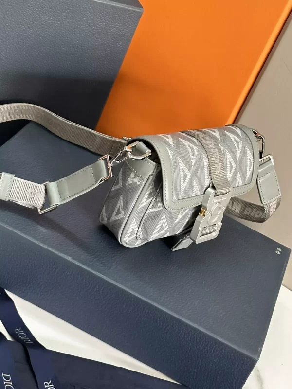 Mini Dior Hit The Road Bag Dior Gray CD Diamond Canvas