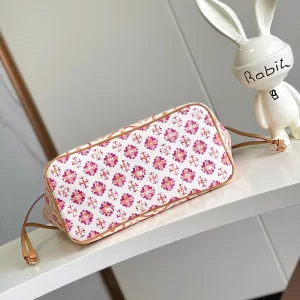 Neverfull MM Coral Monogram Tiles Canvas