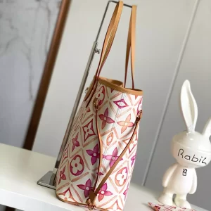 Neverfull MM Coral Monogram Tiles Canvas