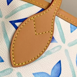 Neverfull MM Lagoon Blue Monogram Tiles Canvas