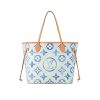 Neverfull MM Lagoon Blue Monogram Tiles Canvas