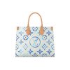 OnTheGo MM Lagoon Blue Monogram Tiles Canvas