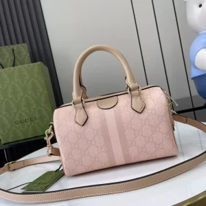 Ophidia GG Super Mini Bag in Dusty Pink GG Supreme