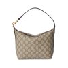 Ophidia GG Super Mini Shoulder Bag in Beige and Ebony GG Supreme Canvas