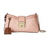 Padlock Small Shoulder Bag in Dusty Pink Leather