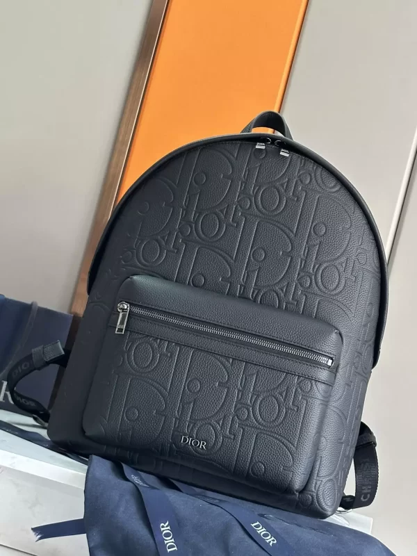 Rider 2.0 Backpack Black Dior Gravity Leather and Black Grained Calfskin - DB199