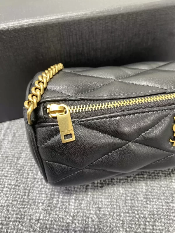 Sade Tube Bag Mini in Black Quilted Leather - YB087