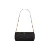 Sade Tube Bag Mini in Black Quilted Leather - YB087