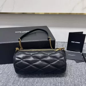 Sade Tube Bag Mini in Black Quilted Leather - YB087