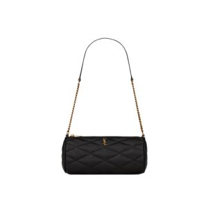 Sade Tube Bag Mini in Black Quilted Leather - YB087
