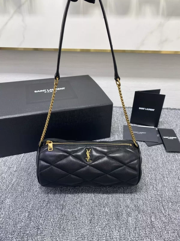 Sade Tube Bag Mini in Black Quilted Leather - YB087