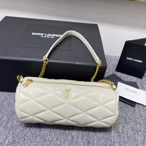 Sade Tube Bag Mini in Blanc Vintage Quilted Leather - YB088