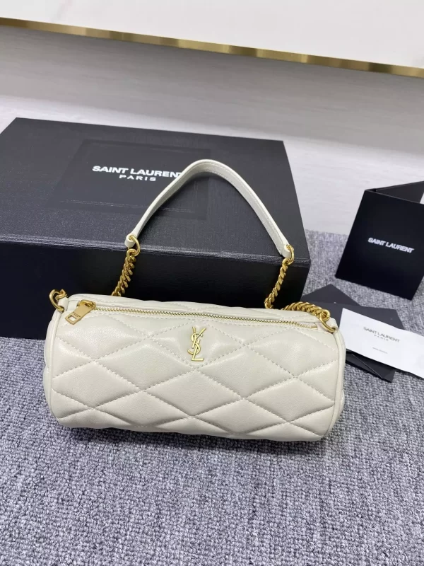 Sade Tube Bag Mini in Blanc Vintage Quilted Leather - YB088