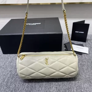 Sade Tube Bag Mini in Blanc Vintage Quilted Leather - YB088