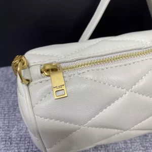 Sade Tube Bag Mini in Blanc Vintage Quilted Leather - YB088