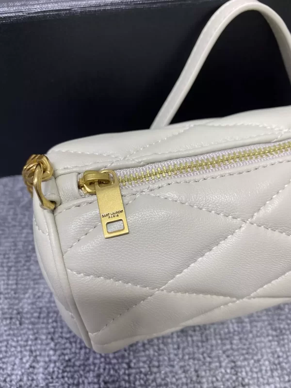 Sade Tube Bag Mini in Blanc Vintage Quilted Leather - YB088