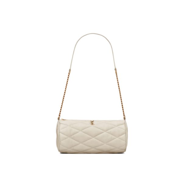 Sade Tube Bag Mini in Blanc Vintage Quilted Leather - YB088