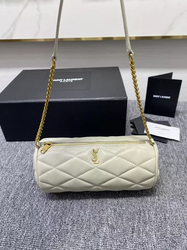 Sade Tube Bag Mini in Blanc Vintage Quilted Leather - YB088