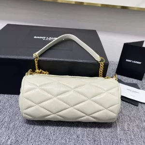 Sade Tube Bag Mini in Blanc Vintage Quilted Leather - YB088