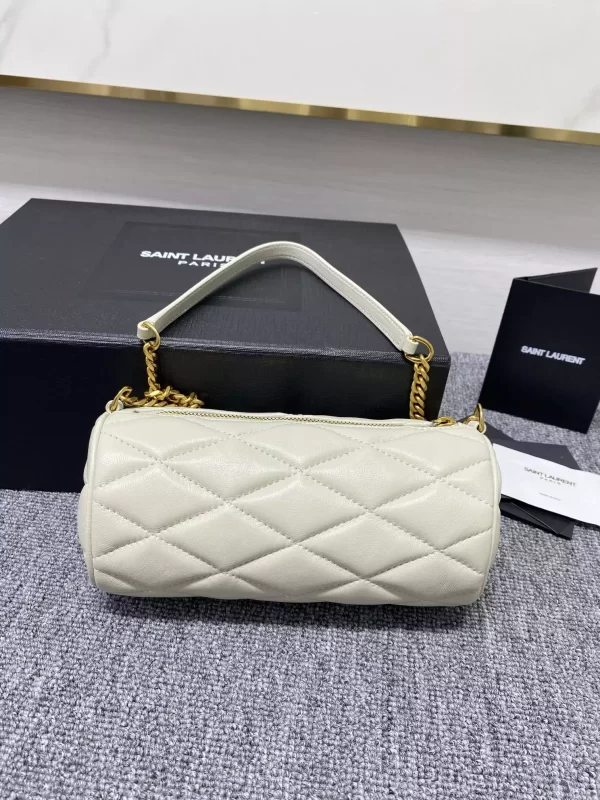 Sade Tube Bag Mini in Blanc Vintage Quilted Leather - YB088