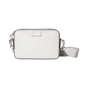Small GG Crossbody Bag with Tag White Leather - GB361
