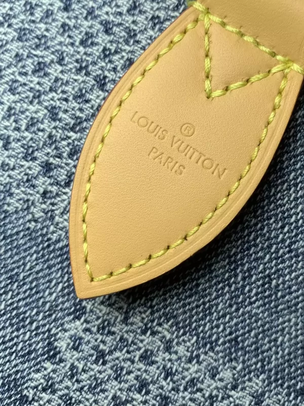 Speedy Bandoulière 40 Blue Damier Denim 3D Cotton Canvas