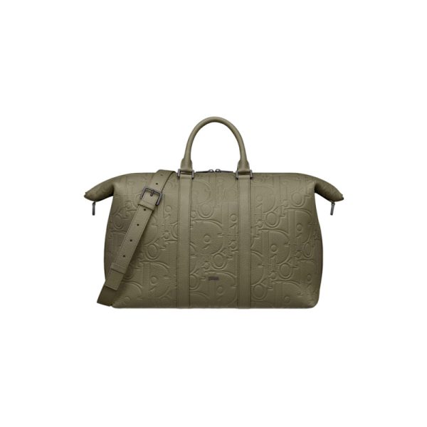 Weekender 40 Khaki Dior Gravity Leather and Khaki Grained Calfskin