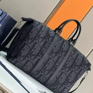 Weekender 50 Black Maxi Dior Oblique Jacquard