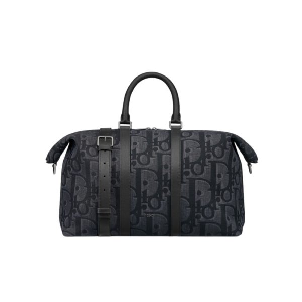 Weekender 50 Black Maxi Dior Oblique Jacquard